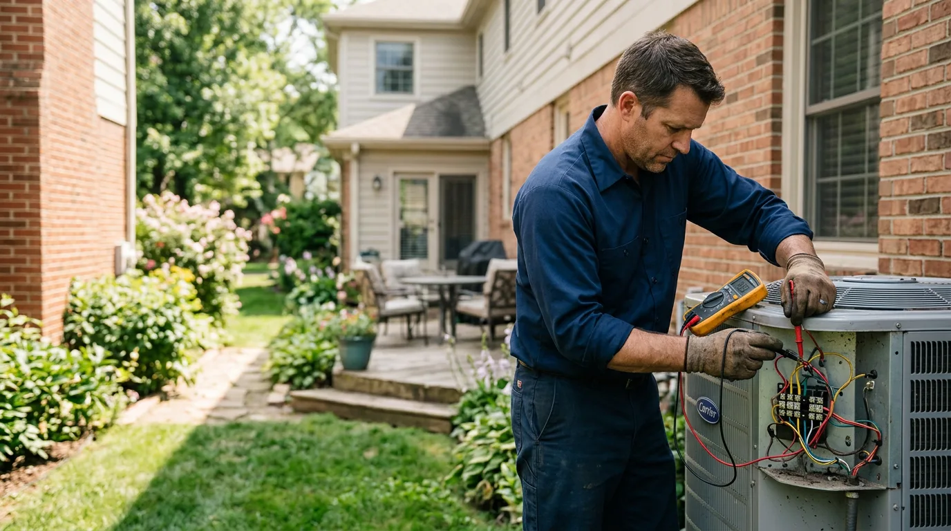 HVAC technician working near Wooster, OH